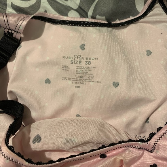 Ruby Ribbon heart bra - Picture 3 of 3
